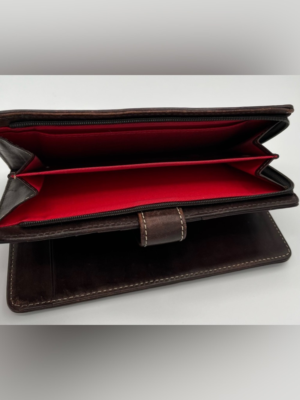 Dooney & Bourke Dark Brown Croc-Embossed Leather Wallet - Picture 6 of 9